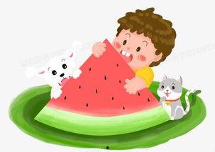 熊猫吃瓜素材图片,瓜果飘香，萌态可掬